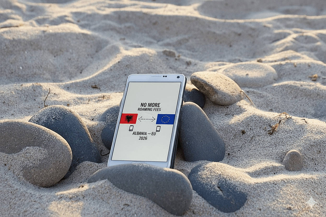 Albnia roamingdjak -  2026 janur 1-tl eltrlik a plusz kltsgeket az Eurpai Uni s Albnia kztt