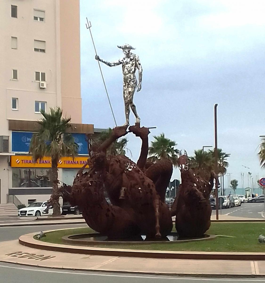 Redon isten szobra Durresben